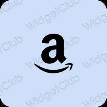 Esteetiline pastelne sinine Amazon rakenduste ikoonid