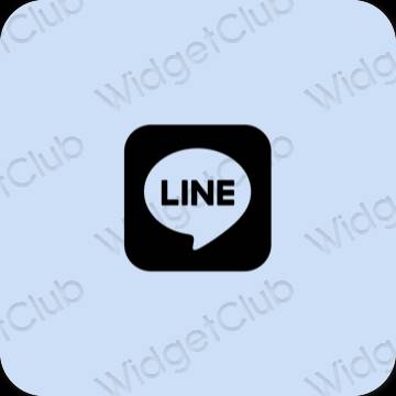 Esthétique mauve LINE icônes d'application