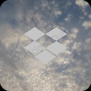 Aesthetic gray Dropbox app icons