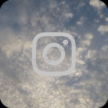 Estetinis pilka Instagram programėlių piktogramos