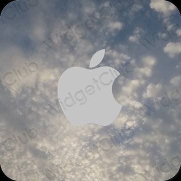 زیبایی شناسی خاکستری Apple Store آیکون های برنامه
