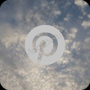 Estetico grigio Pinterest icone dell'app