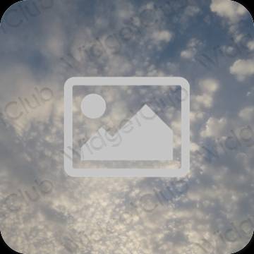 미적인 회색 Photos 앱 아이콘