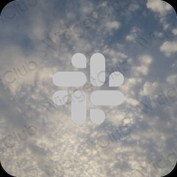 Estetis Abu-abu Slack ikon aplikasi