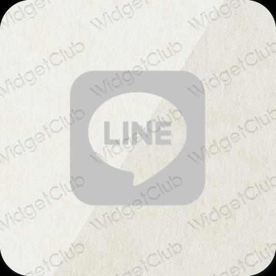 Естетичен сиво LINE икони на приложения