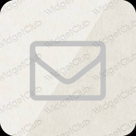 Estético gris Mail iconos de aplicaciones