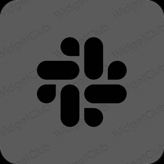 Естетичен сиво Slack икони на приложения