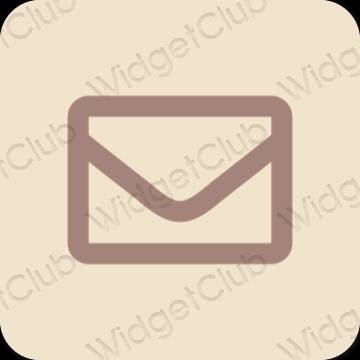 Естетски беж Gmail иконе апликација