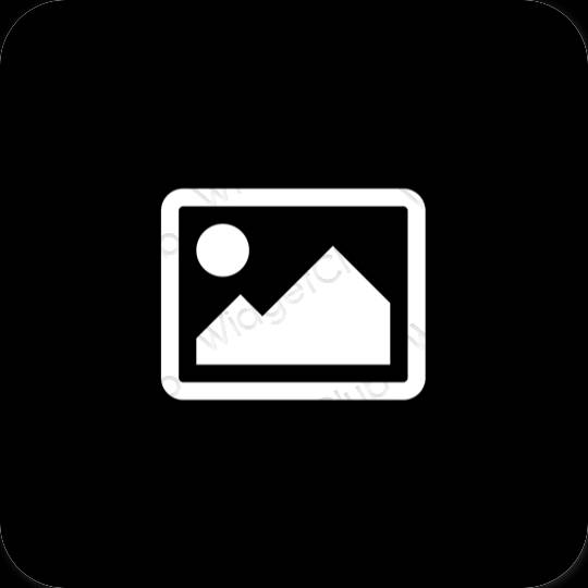 Ästhetisch Schwarz Photos App-Symbole