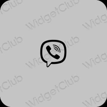 Естетичен сиво Viber икони на приложения