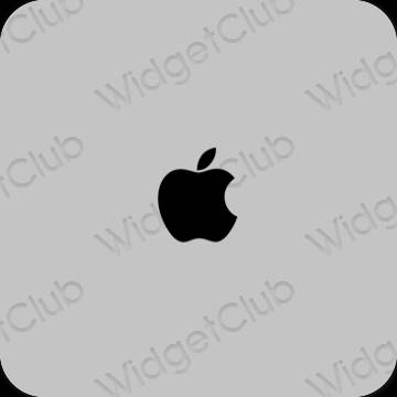 Estetické sivá Apple Store ikony aplikácií
