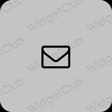Ästhetisch grau Mail App-Symbole