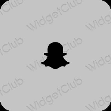 미적인 회색 snapchat 앱 아이콘