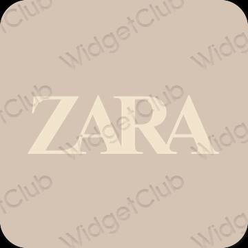 Aesthetic beige ZARA app icons