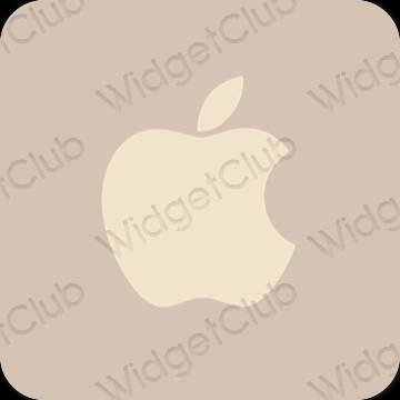 Estetico beige Apple Store icone dell'app