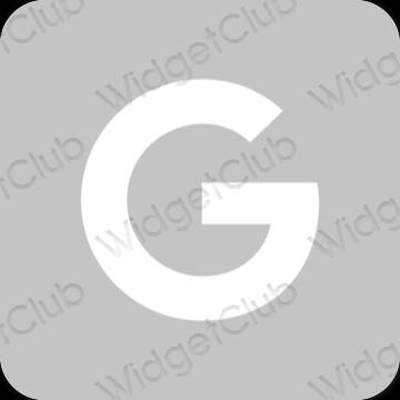 Estetico grigio Google icone dell'app
