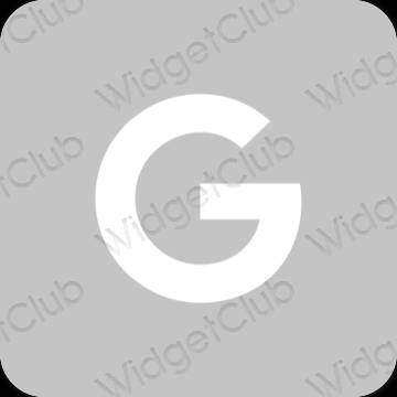 Estetis Abu-abu Google ikon aplikasi