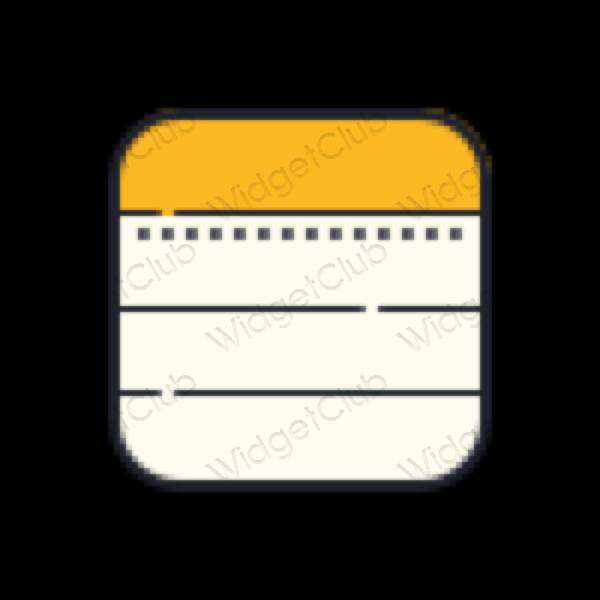 Esteetiline oranž Notes rakenduste ikoonid