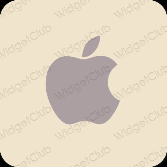 Estetico beige Apple Store icone dell'app