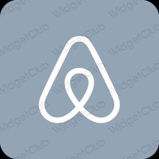 эстетический пастельно-голубой Airbnb значки приложений