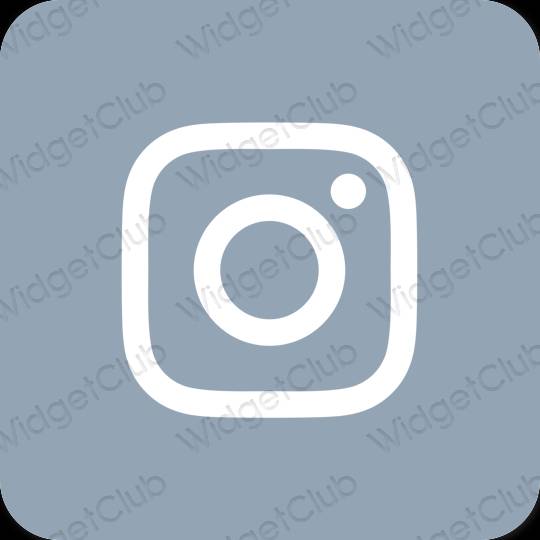 אֶסתֵטִי כחול פסטל Instagram סמלי אפליקציה