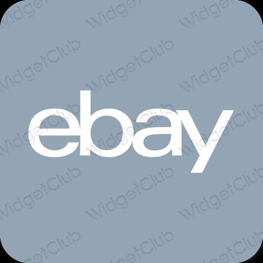 Естетски пастелно плава eBay иконе апликација