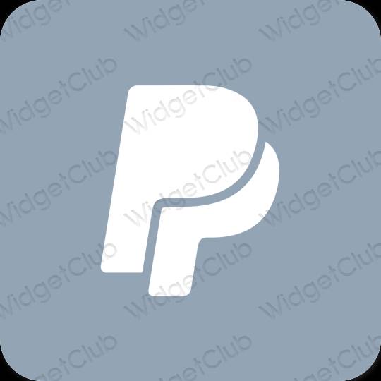 Estetik biru pastel Paypal ikon aplikasi