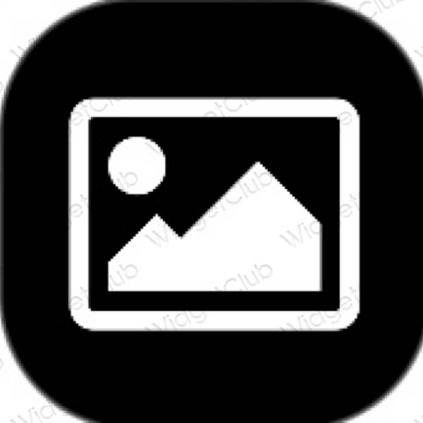 Estético negro Photos iconos de aplicaciones