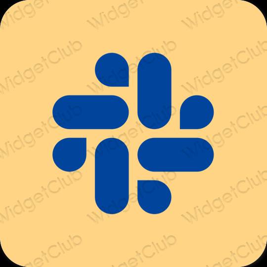 Estetyka Pomarańczowy Slack ikony aplikacji