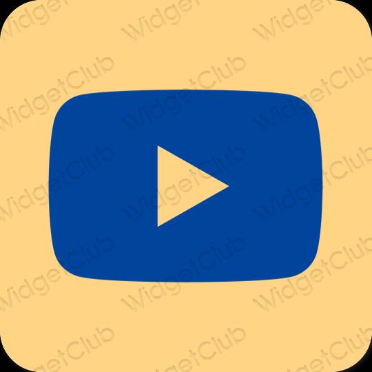 Естетски браон Youtube иконе апликација