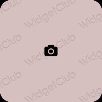 Estetyka różowy Camera ikony aplikacji