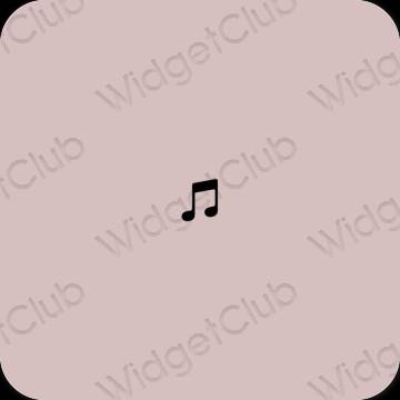 Estetické Ružová Apple Music ikony aplikácií