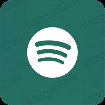 نمادهای برنامه زیباشناسی Spotify