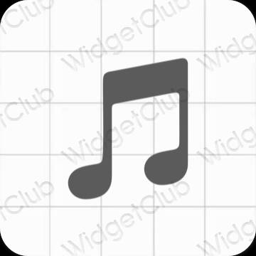 Estetico grigio Apple Music icone dell'app