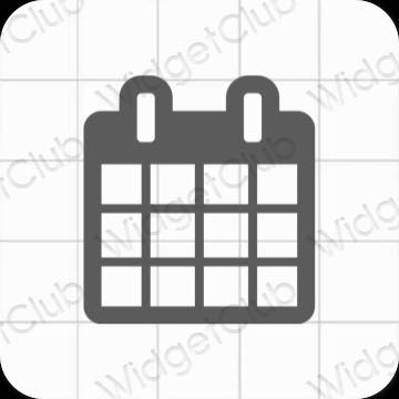 Aesthetic gray Calendar app icons