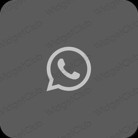 Estetski siva WhatsApp ikone aplikacija