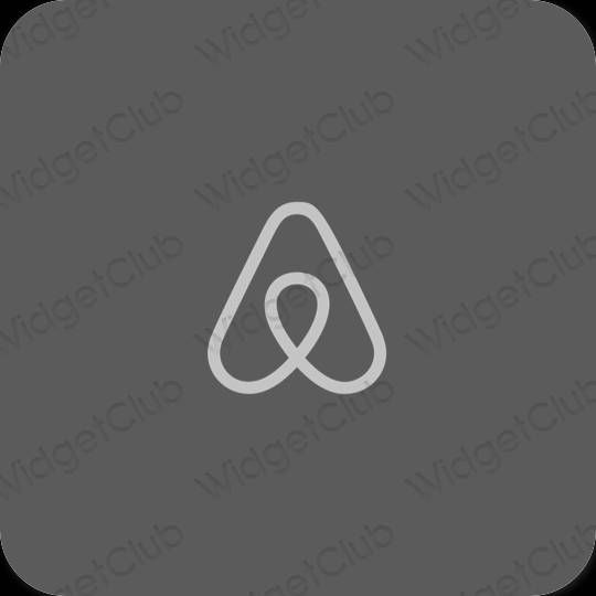 Estetické sivá Airbnb ikony aplikácií