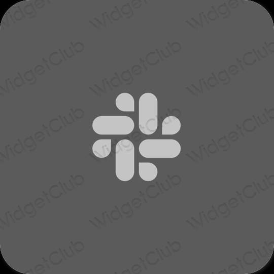 Ästhetisch grau Slack App-Symbole