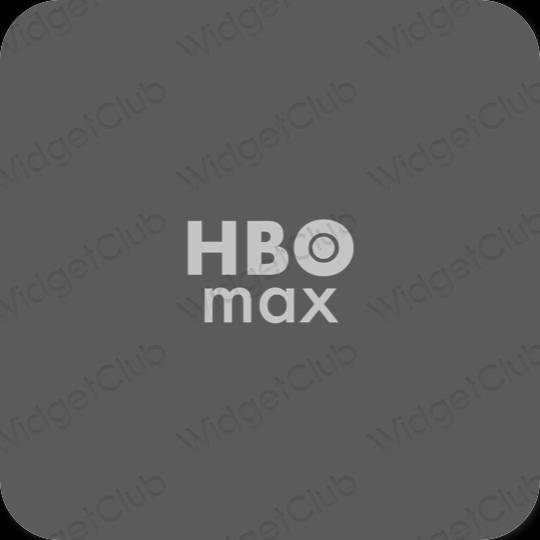Estetic gri HBO MAX pictogramele aplicației