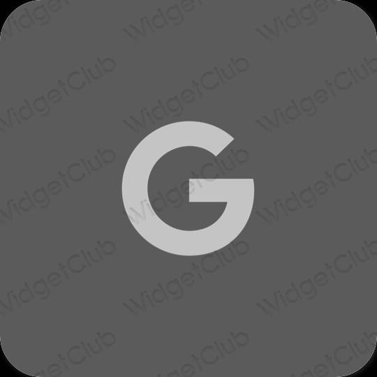 Estético cinzento Google ícones de aplicativos