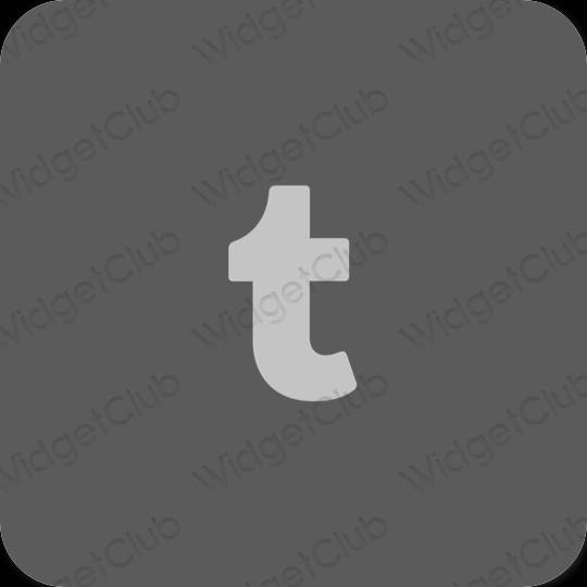 Estetsko siva Tumblr ikone aplikacij