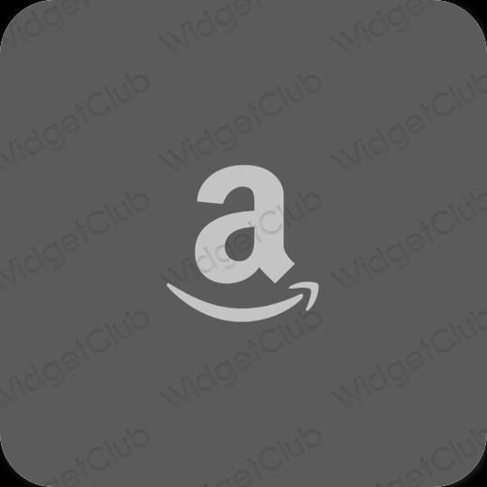 Estético cinzento Amazon ícones de aplicativos