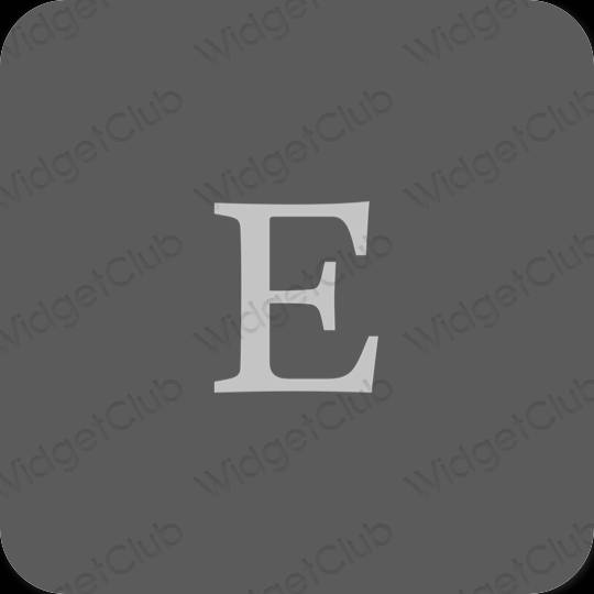 Естетичен сиво Etsy икони на приложения