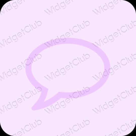 Estetik ungu Messages ikon aplikasi