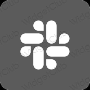 Estetski siva Slack ikone aplikacija