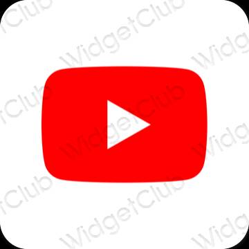 Estetické červená Youtube ikony aplikácií