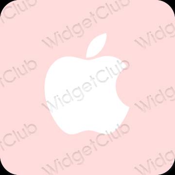 Ესთეტიური ვარდისფერი Apple Store აპლიკაციის ხატები