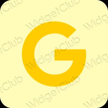 Estetinis geltona Google programėlių piktogramos