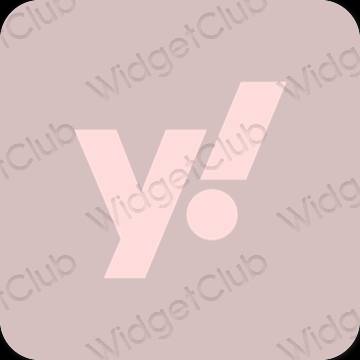 Æstetisk pastel pink Yahoo! app ikoner