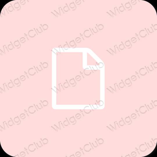 審美的 柔和的粉紅色 Notes 應用程序圖標